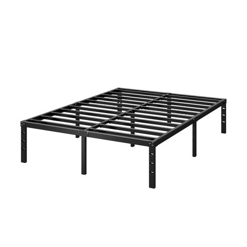 HLIPHA Metal Platform Bed Frame 18 Inch Tall,No Box Spring Needed,King Size Bed with Heavy Duty Strong Support Slats,Easy to Assemble,Black