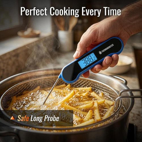 Instant Read Meat Thermometer - Skiennix Digital Cooking Thermometer with ±0.5℉ Precision | Blue