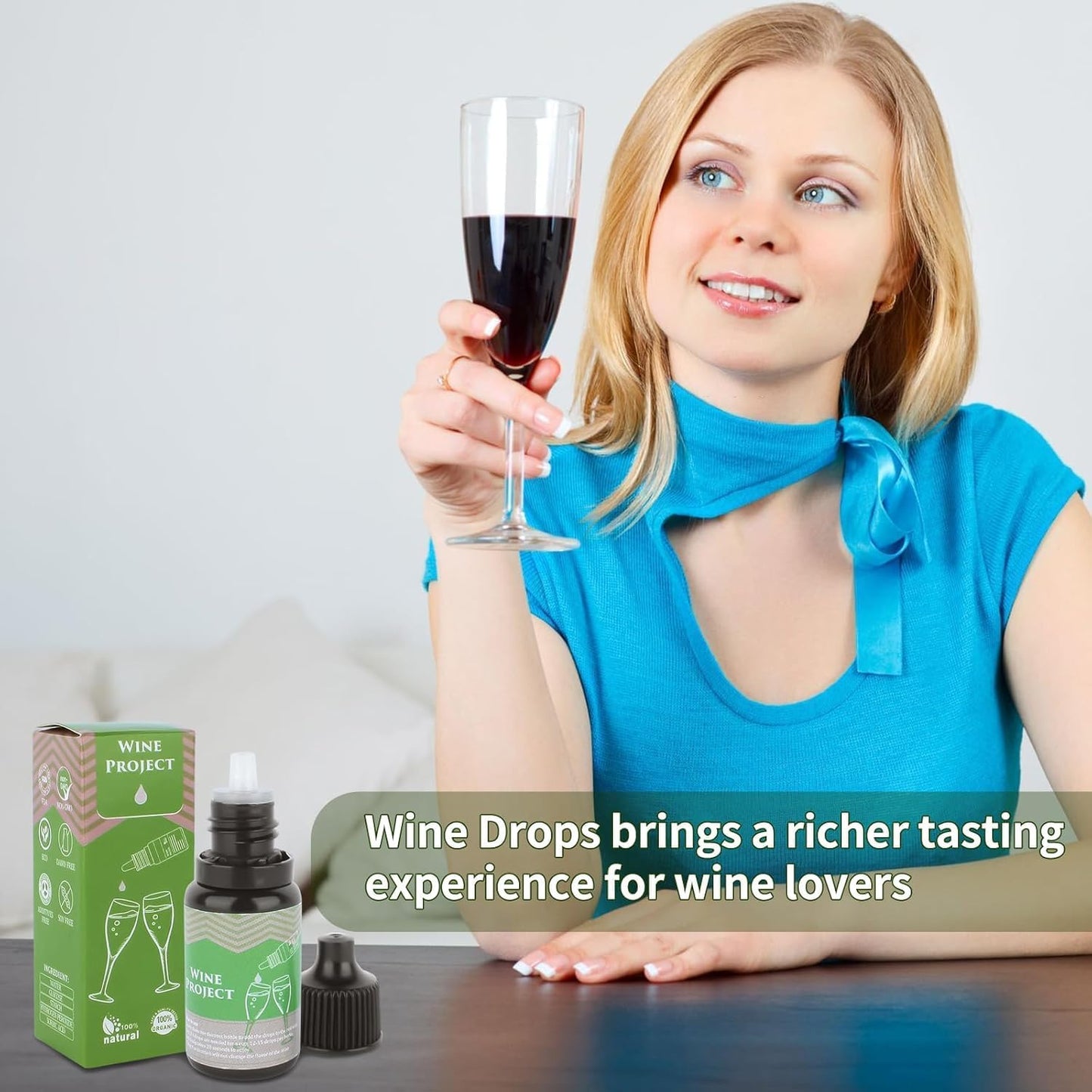Wine Sulfite Remover Drops, Clerona Wine Filter Drops, Wine Filters for Histamines and Sulfite, the Wine Purifier, Naturally Eliminate Wine Sensitivities and Allergies, (Bottle of 1)