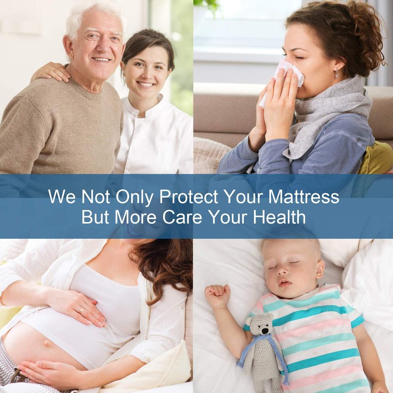 Queen Mattress Pad, Queen Mattress Protector Waterproof Quilted, Mattresses Cover Fitted with Ultra Soft & Absorbent Surface and Deep Pocket to 14 inch, Machine Washable