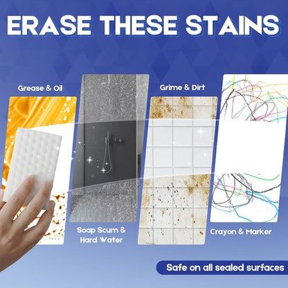 Magic Sponge 10 Pack - Textured Cleaning Pads to Effortlessly Erase Scuff Marks & Stains