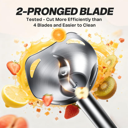 Skiennix Immersion Blender - Handheld Electric Stick Mixer with Stainless Steel Blades | 2 Speed for Smoothies, Soups, and Purees
