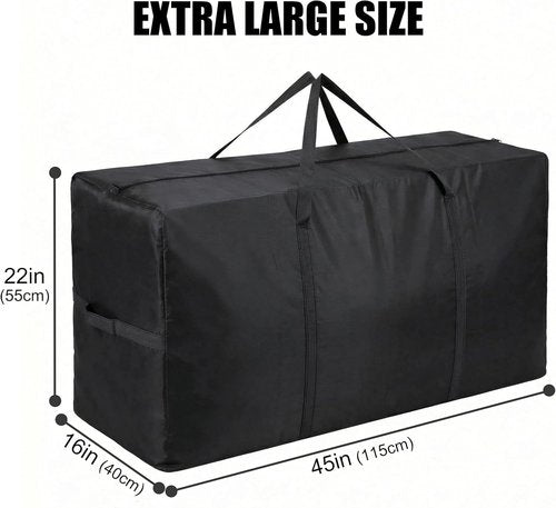 66 Gallon Extra Large Storage Bags by [Brand Name] - Jumbo Moving Totes with Zippers & Handles | Space-Saving Organization (Black)