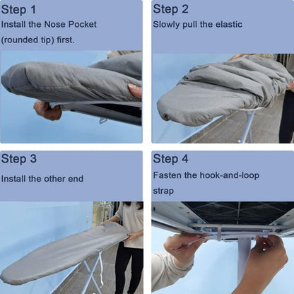 VividPaw Ironing Board Cover and Pad, Thick Padding, Elastic Edge, Silicone Coated, Resist Scorching, Adjustable Fastener, Heavy Duty Padded Iron Board Covers (Floral Tiling, 15" x 54")