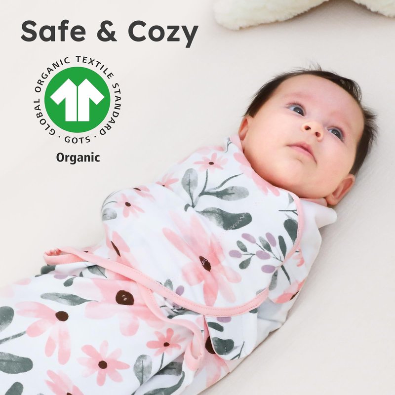 Yoofoss Baby Swaddles for Newborns 100% Cotton, Adjustable Swaddle 0-3 Months 3 Pack Newborn Swaddle Sack, Breathable Soft(Small)