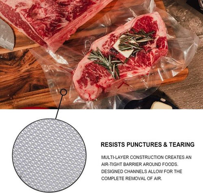 Food Saver Vacuum Sealer Bags - 4 Pack, 11" x 25' Rolls, Commercial Grade, Microwave & Freezer Safe