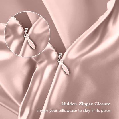 Mulberry Silk Pillowcases - Standard Size | Anti-Acne Cooling Sleep | Natural Silk Satin, Coral