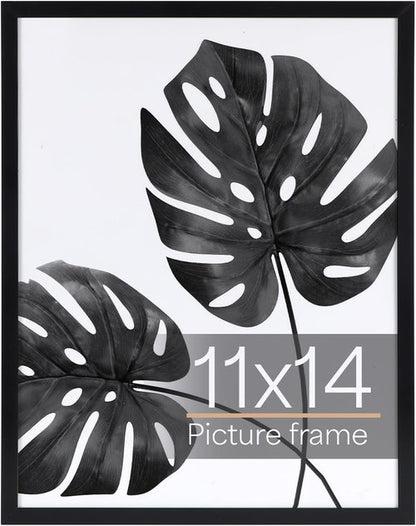 Giftgarden 11x14 Picture Frame - Elegant Black Thin Frame for Wall or Tabletop Display