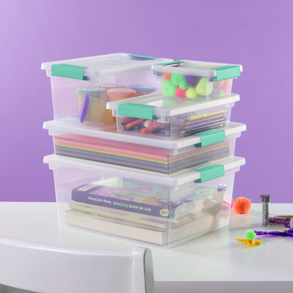 Sterilite 18-Pack Clip Box - Clear Storage Solution for Crafts, Supplies & Office Items