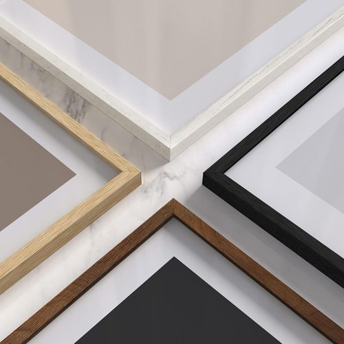 HAUS AND HUES Black Oak Wood Picture Frame - Modern 11x14 Art Display | Lightweight & Ready-to-Hang