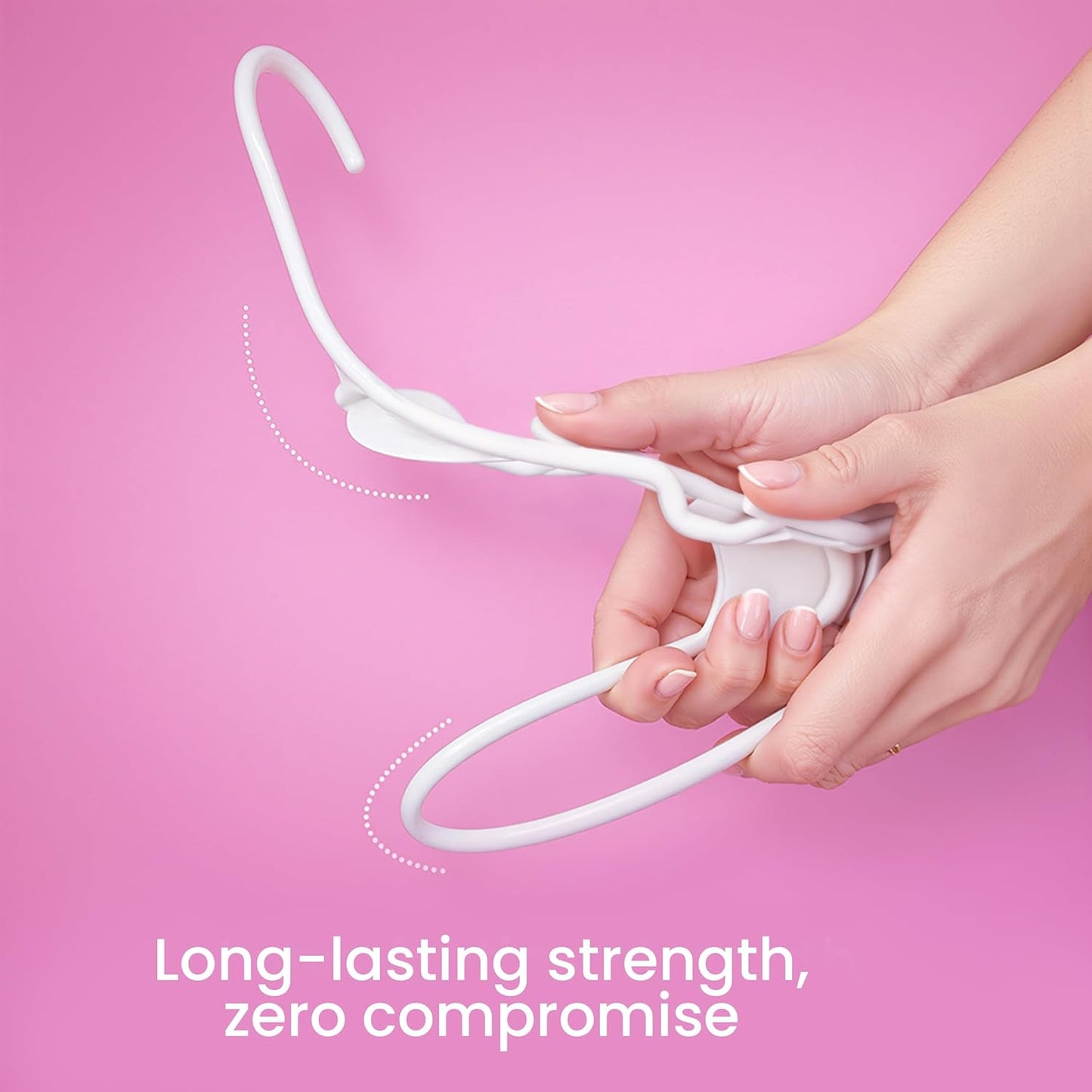 Utopia Home - Durable Plastic Hangers 50 Pack - Space-Saving Closet Organizers | Ideal for Apartments & Dorms (White)