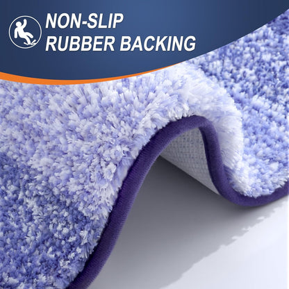 OLANLY Bathroom Rugs - Extra Soft Microfiber Mat 34x21 | Quick Dry & Machine Washable, Blue-Violet