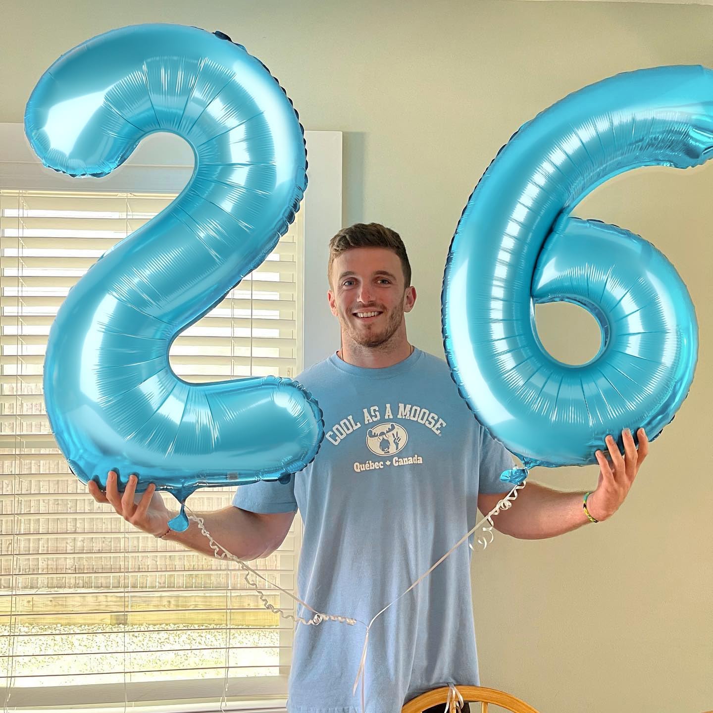 Pearlescent Blue Number 4 Balloon - 40 Inch Birthday Decoration for Girls & Boys