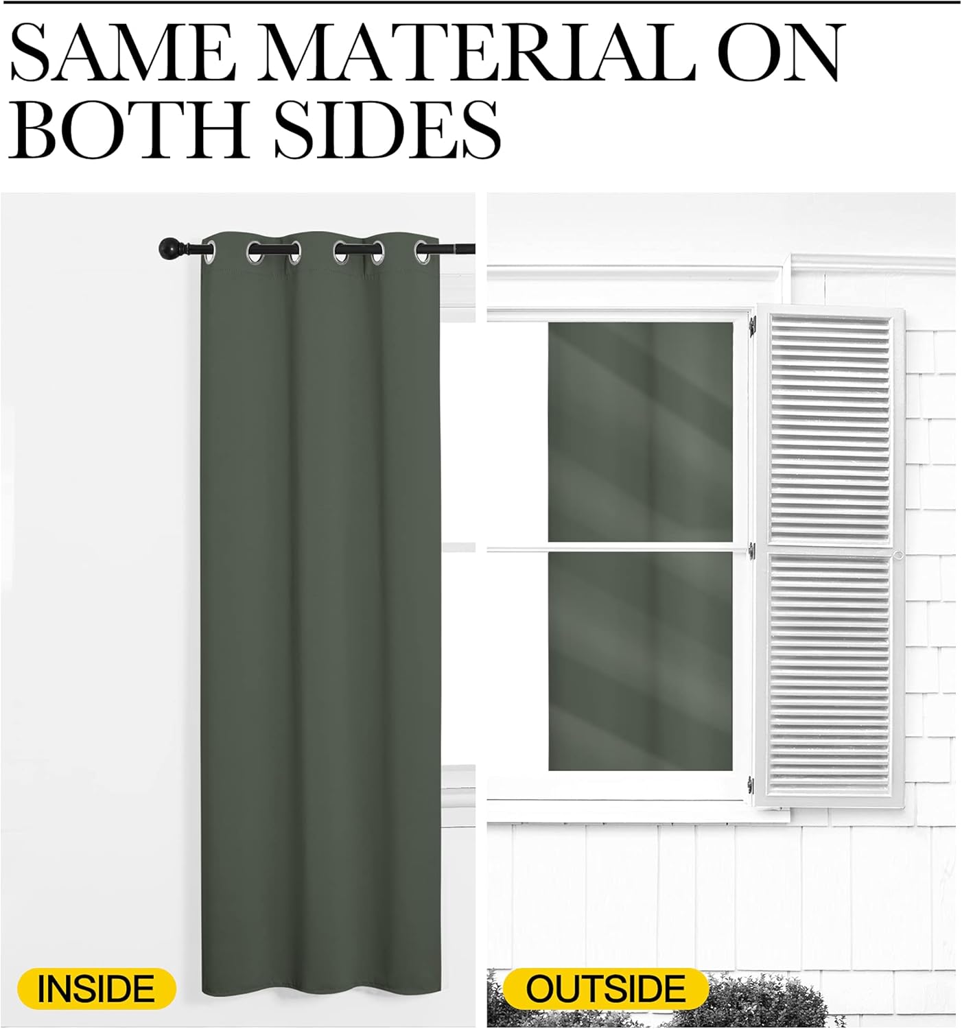 NICETOWN Blackout Draperies | Thermal Insulated Grommet Curtains - 55" W x 102" L for Holiday Decor