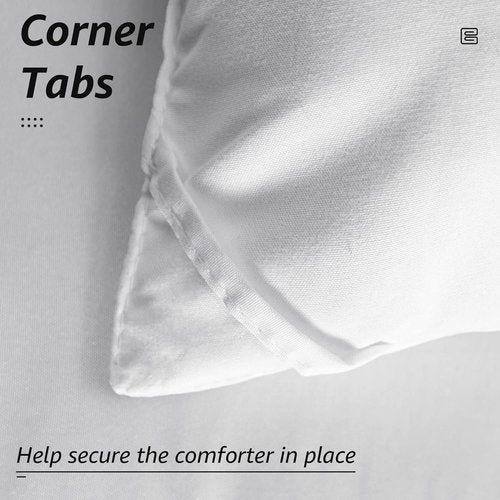 HYLEORY Queen Size Bed Comforter - Cooling Goose Down Alternative Duvet Insert - Machine Washable - White