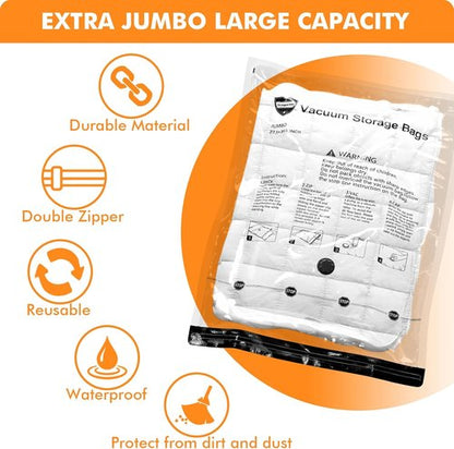 GONGSHI Vacuum Storage Bags - Space Saver Seal Bags for Clothing, Blankets & Pillows | 5L & 5M Sizes