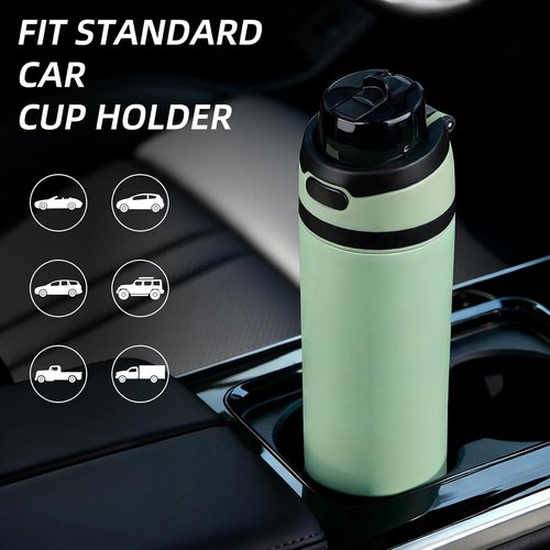 BJPKPK 25oz Insulated Water Bottle - Stainless Steel, BPA-Free, Leak-Proof, Lavender Color