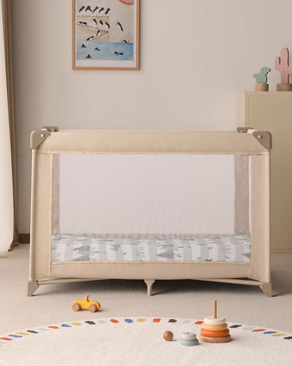 Yoofoss Baby Pack and Play Sheets 2 Pack for Boys and Girls - 38x26 Mini Crib Sheets Fitted Neutral Compatible with Graco Pack n Play Mattress,Ultra Soft Breathable Microfiber Forest Bear