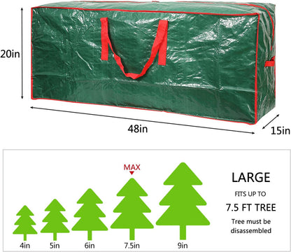 Sattiyrch Christmas Tree Storage Bag - Fits Up to 7.5 ft Trees | Durable, Waterproof Design with Reinforced Handles