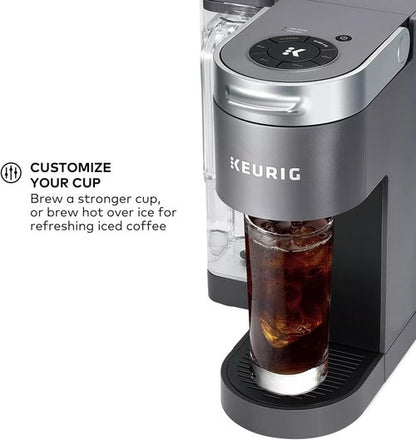 Keurig K-Supreme Coffee Maker - MultiStream Technology, 4 Brew Sizes, 66oz Reservoir, Gray (Renewed)