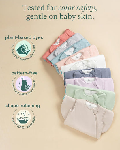 PurComfy Supersoft Sleep Sack 1.0 TOG, Premium Bamboo Viscose Baby Sleeping Bag, 2-Way Safe Zipper Sleep Sacks 6-15 Months (Sage)