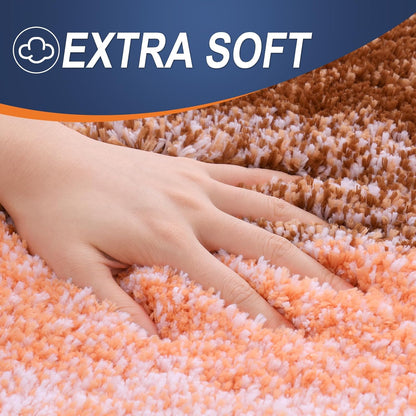 OLANLY Large Bathroom Rug Mat - Extra Soft Microfiber, Quick Dry & Machine Washable | 40x24, Orange