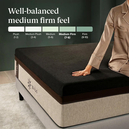 Zinus Lumbar+ 14-Inch Memory Foam Mattress - Premium Lumbar Support & Cooling Gel | Queen Size