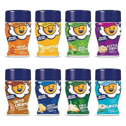 Kernel Season's Popcorn Seasoning Variety Pack - 8 Mini Jars, 0.9 Ounce Each | Flavorful Snack Enhancer