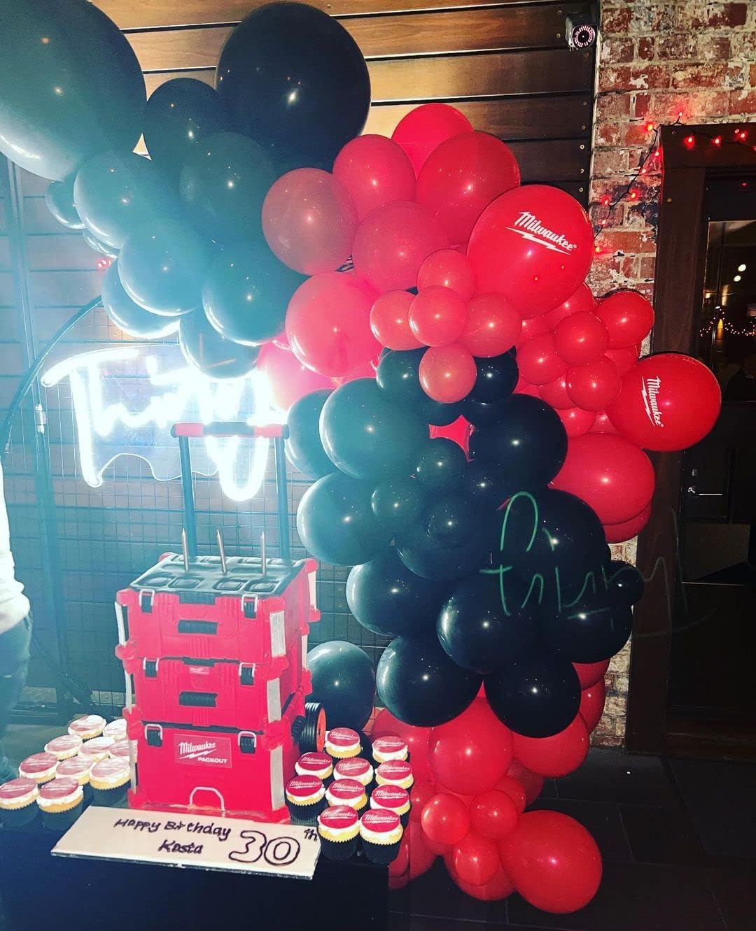 Bezente Red & Black Balloons Garland Kit - 100 Pcs Confetti & Solid Balloons for Party Decor