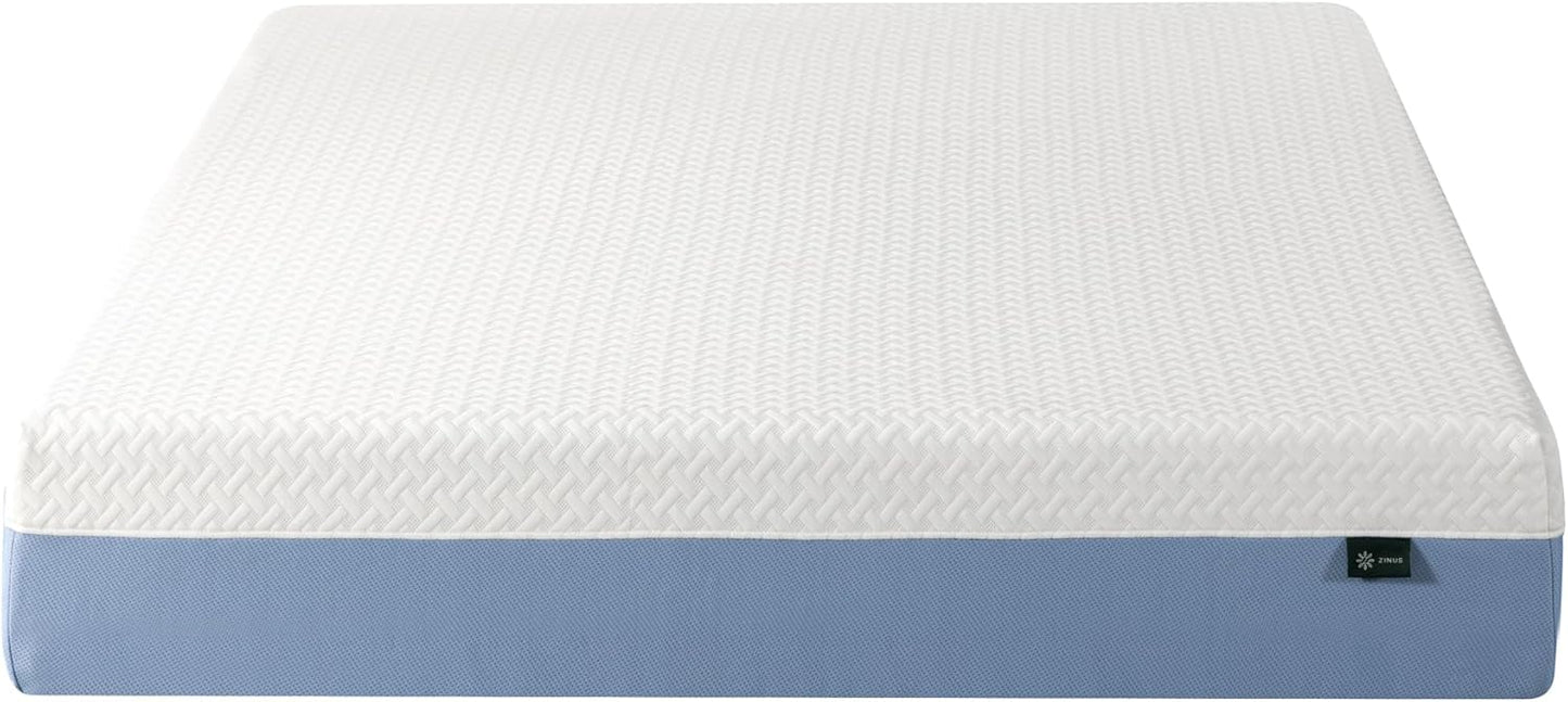 Zinus 10 Inch King Cooling Memory Foam Mattress - Fiberglass Free, Medium Feel, Breathable Layers