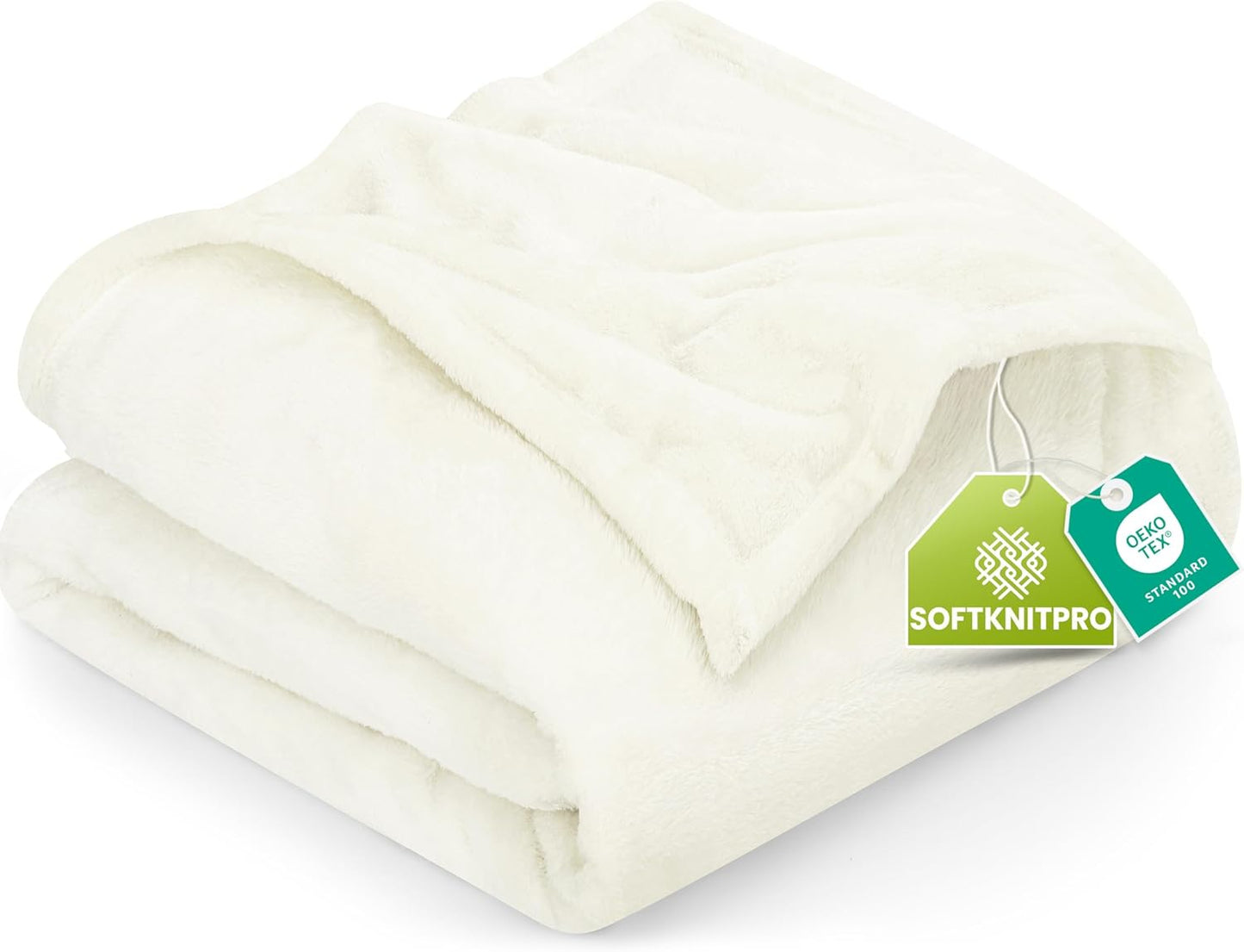 Utopia Bedding Fleece Blanket - Ultra Soft Ivory Twin Size (60x80 Inches) | Cozy All-Season Microfiber Decor