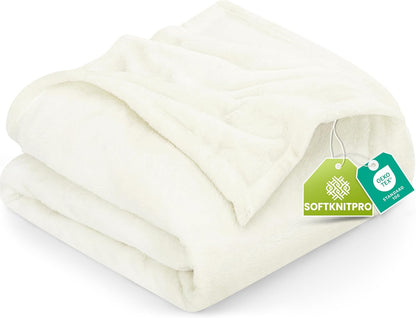 Utopia Bedding Fleece Blanket - Ultra Soft Ivory Twin Size (60x80 Inches) | Cozy All-Season Microfiber Decor