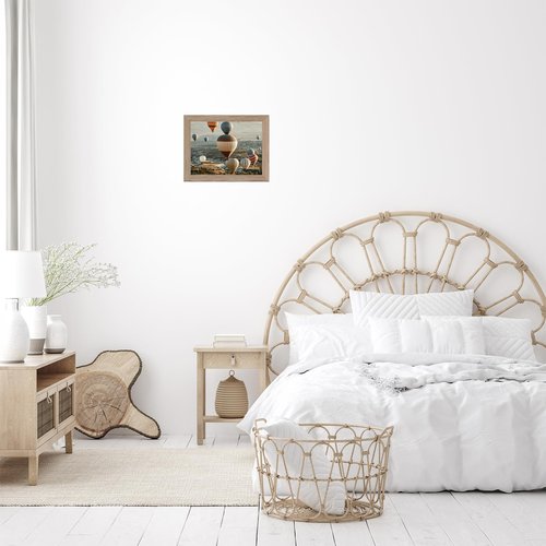 JCJMY 4x6 Picture Frame Rustic Brown for Wall Hanging or Tabletop, Wall Mounting Horizontally or Vertically, 4 x 6 Wall Gallery Poster Photo Frame with Shatter Resistant Plexiglass,Rustic Brown