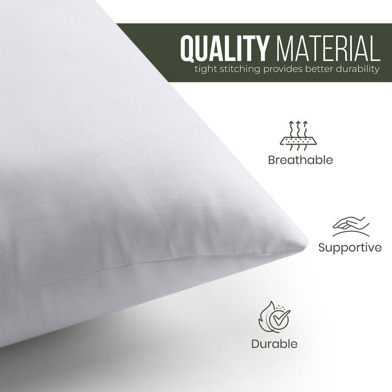 Utopia Bedding Throw Pillows (Set of 1, White) – 16 x 16 Inches Down Alternative Pillows for Bed, Sofa, and Couch - Fluffy Decorative Stuffer Pillow for Indoors & Outdoors