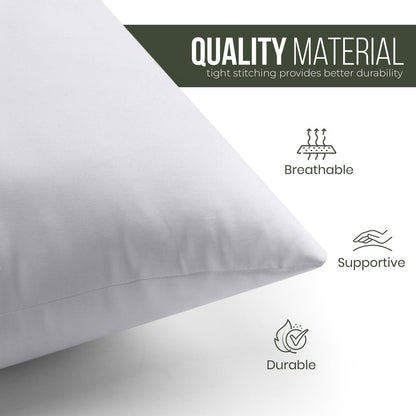 Utopia Bedding Throw Pillows (Set of 1, White) – 14 x 14 Inches Down Alternative Pillows for Bed, Sofa, and Couch - Fluffy Decorative Stuffer Pillow for Indoors & Outdoors