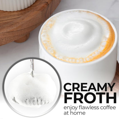 Zulay Kitchen Rechargeable Milk Frother - 3 Speeds & 3 Whisk Attachments - USB Charging for Lattes & Cappuccinos - Cream Copper