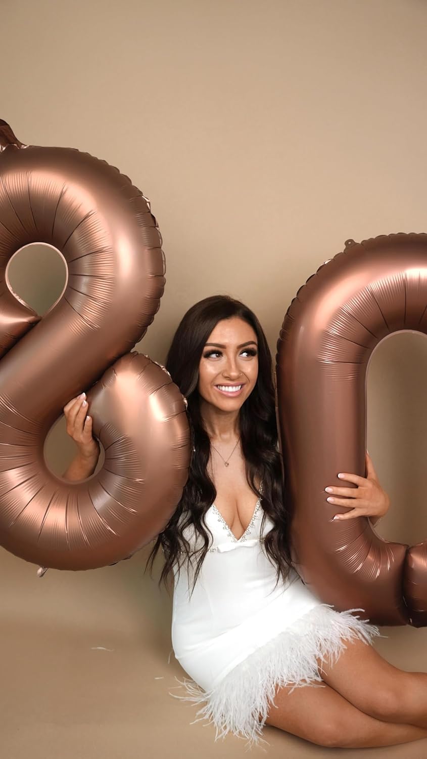 Number Balloons 40 Inch - Dark Brown 0 Balloon | Perfect for Birthday Party Decorations