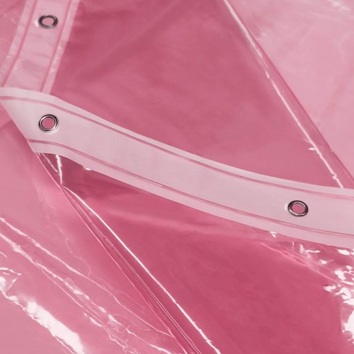 Barossa Design Clear Pink Stall Shower Curtain Liner with 3 Magnets - 36" x 72" Waterproof Lightweight PEVA Plastic Narrow Shower Liner for Small Bathroom, Metal Grommets - Clear Pink