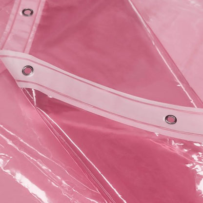 Barossa Design Clear Pink Stall Shower Curtain Liner with 3 Magnets - 36" x 72" Waterproof Lightweight PEVA Plastic Narrow Shower Liner for Small Bathroom, Metal Grommets - Clear Pink