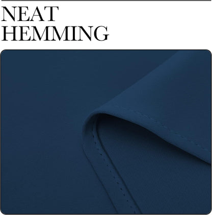 NICETOWN Moroccan Blue Blackout Curtains - 90" Long, Sound Reducing & Heat Blocking | 55" Wide, 2 Panels