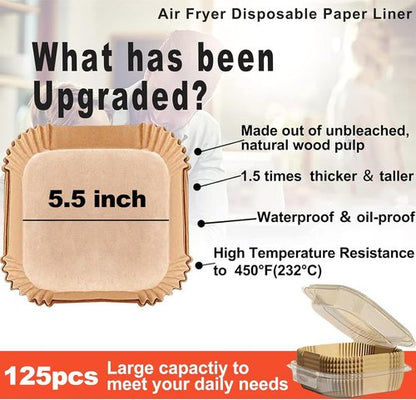 Cosori Air Fryer Liners - Disposable Mini Liners for 2-3 Qt Air Fryers | Perfect for Instant Vortex & Chefman