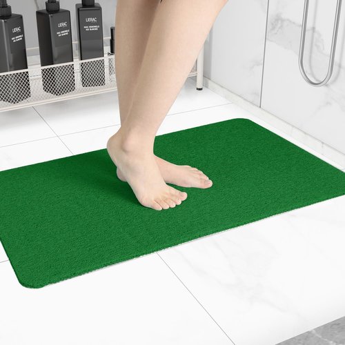 Hargiis Non-Slip Bathtub Mat, Anti Slip Shower Mat, Fast Drying Bathtub Mats, Foot Scrubber Mat, Anti Slip Mat for Tub, Floor, Bathroom, Kitchen, Home, Hotel (Dark Green 36"×24")