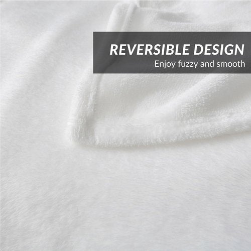 Bedsure GentleSoft Fleece Blanket - King Size White, Soft Lightweight Plush Cozy Microfiber, 108x90 Inches