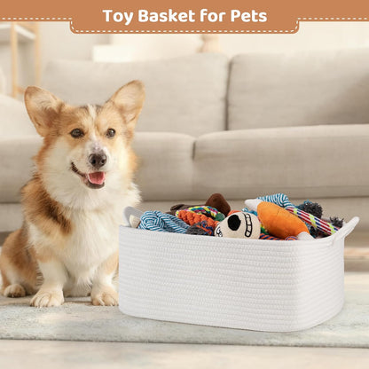OIASKET Large Woven Gift Basket for Baby Showers - 16.5" L x 12.6" W x 7" H | Cute Storage with Handles