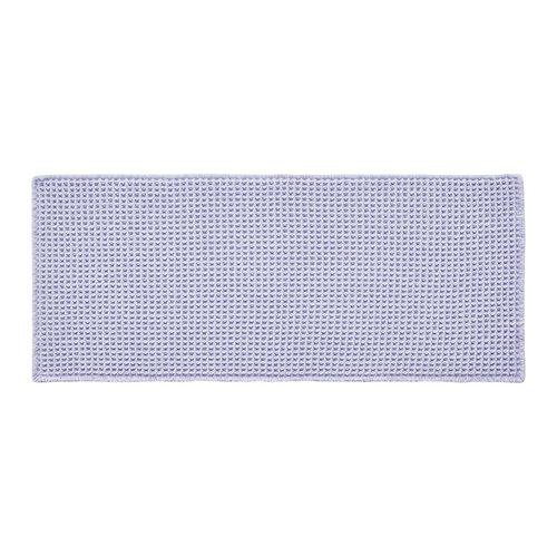 TYUU Waffle Bath Mat, Boho Bathroom Rugs Non Slip Washable Super Absorbent Quick Dry Cute Bath Mat Farmhouse Bathroom Decor, 48''x24'' Lavender Cream