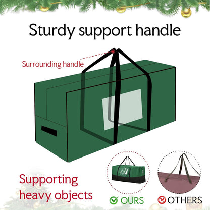 Skiennix Christmas Tree Storage Bag - Fits Up to 8 Ft Tall Trees | Heavy-Duty 600D Oxford Material, Dampproof with Reinforced Handles & Dual Zipper