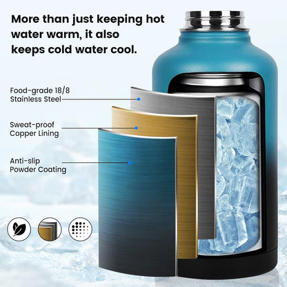 Simple Modern 40 oz Insulated Water Bottle - Triple Wall Vacuum, Leak Proof & BPA-Free, Indigo-Black