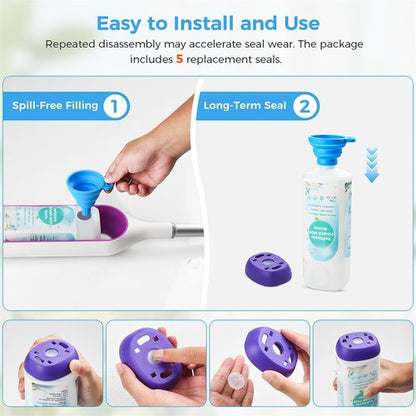 Ndoge Power Mop™ Refillable Bottle for Swiffer® PowerMop™ Multi-Surface Mop, 775ML /26 FL OZ Leak-Proof HDPE Refillable Bottle Solution Powermop™ Reusable Solution Container Replacement