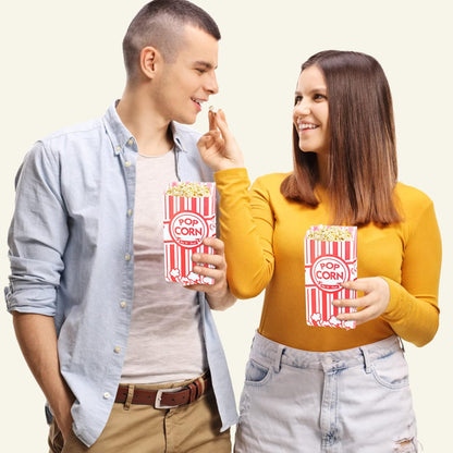 Skiennix Popcorn Bags - 202 Pcs Individual Serving Bags with Scoop & Salt Shaker | Perfect for Movie Nights