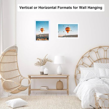 JCJMY 5x8 Picture Frame - White Wall Mount & Tabletop Display | Shatter-Resistant Plexiglass